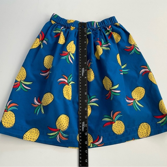 Hanna Andersson Girls Skirt Sz 5 Multicolor Pineapples Pockets Cotton Pull On - Picture 4 of 6